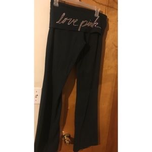 Victoria’s Secret Pink Flare Rollover Yoga Pants
